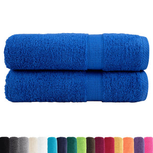Vidaxl badhanddoeken solund 2 st 600 g m² 70x140 cm blauw