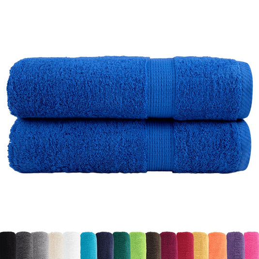 Vidaxl badhanddoeken solund 2 st 600 g m² 70x140 cm blauw