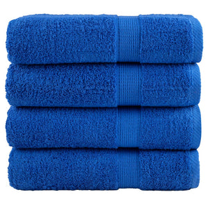 Vidaxl badhanddoeken solund 4 st 600 g m² 70x140 cm blauw