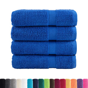 Vidaxl badhanddoeken solund 4 st 600 g m² 70x140 cm blauw