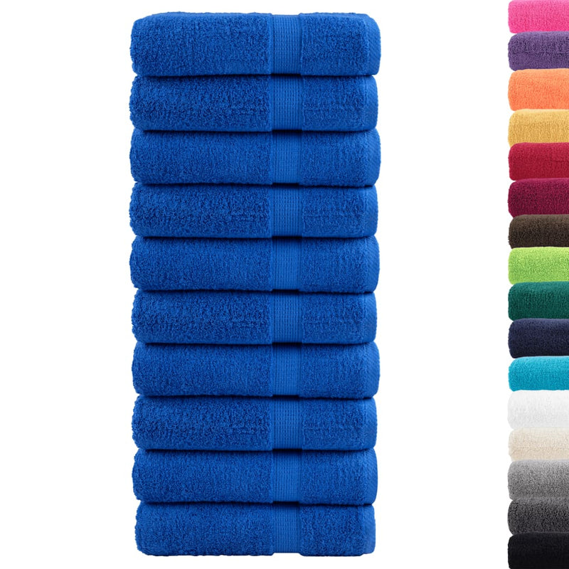 Afbeelding laden in galerijviewer, Vidaxl badhanddoeken solund 10 st 600 g m² 70x140 cm blauw
