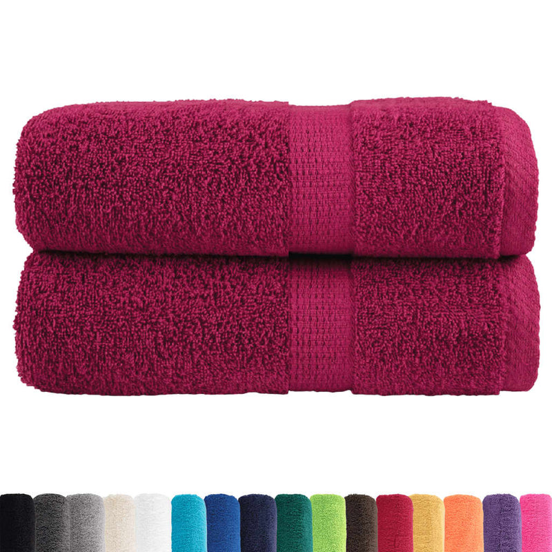 Afbeelding laden in galerijviewer, Vidaxl premium washandjes solund 2 stuks bordeaux 30x30cm 600 g m²
