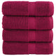 Vidaxl premium washandjes solund 4 stuks bordeaux 30x30 cm 600 g m²