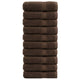 Vidaxl badhanddoeken solund 10 st 600 g m² 70x140 cm bruin