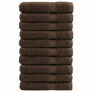 Vidaxl saunadoeken solund 10 st 600 g m² 80x200 cm bruin