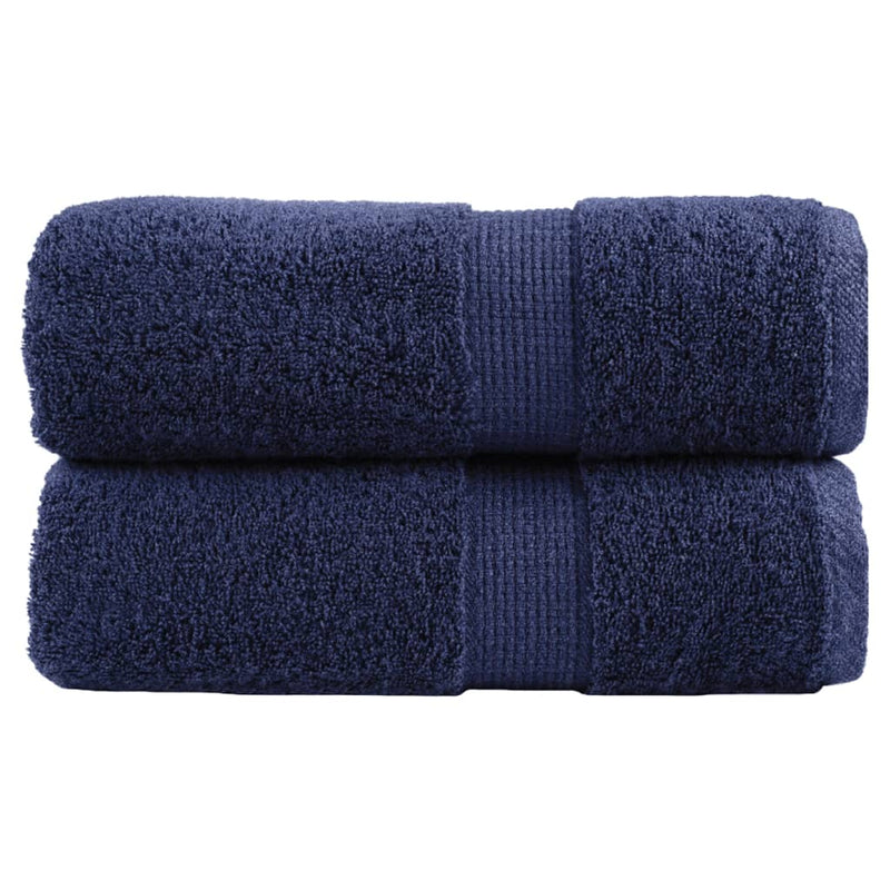 Afbeelding laden in galerijviewer, Vidaxl premium washandjes solund 2 stuks marineblauw 30x30 cm 600 g m²
