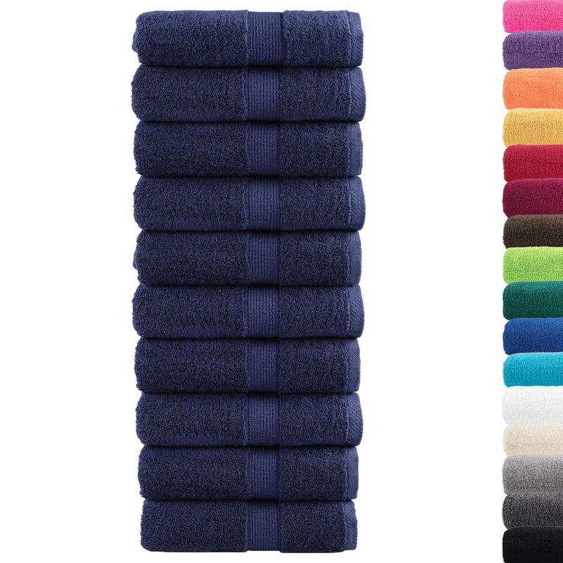 Afbeelding laden in galerijviewer, Vidaxl premium washandjes solund 10 stuks marineblauw 30x30 cm 600 g m²
