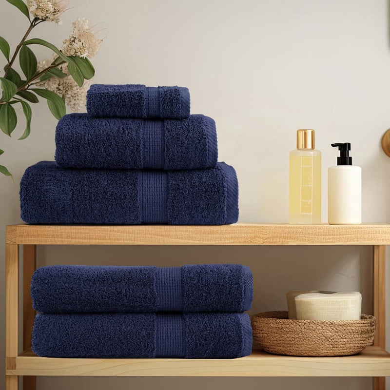 Afbeelding laden in galerijviewer, Vidaxl premium washandjes solund 10 stuks marineblauw 30x30 cm 600 g m²
