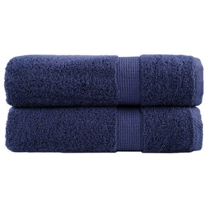 Vidaxl handdoeken solund 2 st 600 g m² 50x100 cm marineblauw