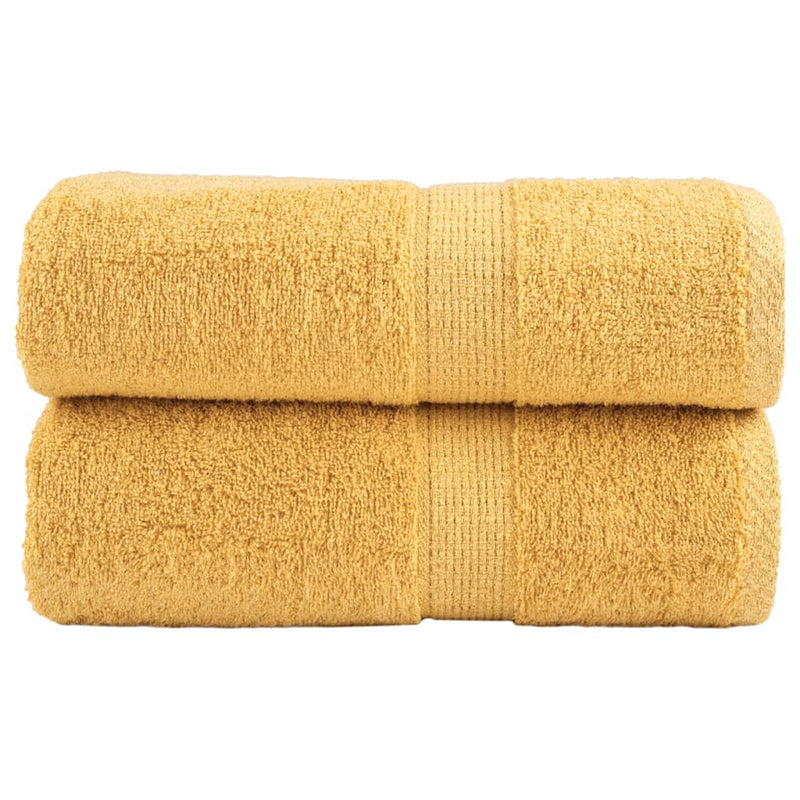 Afbeelding laden in galerijviewer, Vidaxl premium washandjes solund 2 stuks goud 30x30cm 600 g m²
