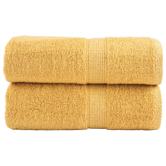 Vidaxl gastendoekjes solund 2 st 600 g m² 30x50 cm goudkleurig