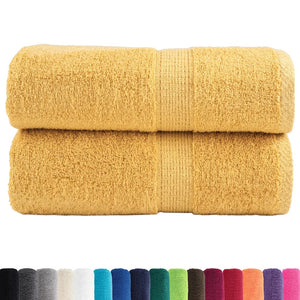 Vidaxl gastendoekjes solund 2 st 600 g m² 30x50 cm goudkleurig
