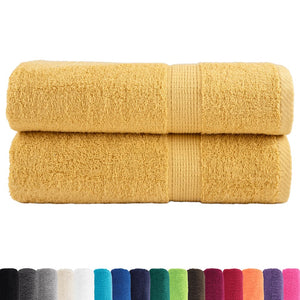 Vidaxl badhanddoeken solund 2 st 600 g m² 70x140 cm goudkleurig