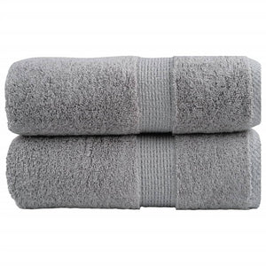 Vidaxl premium washandjes solund 2 stuks grijs 30x30cm 600 g m²