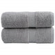 Vidaxl premium washandjes solund 2 stuks grijs 30x30cm 600 g m²