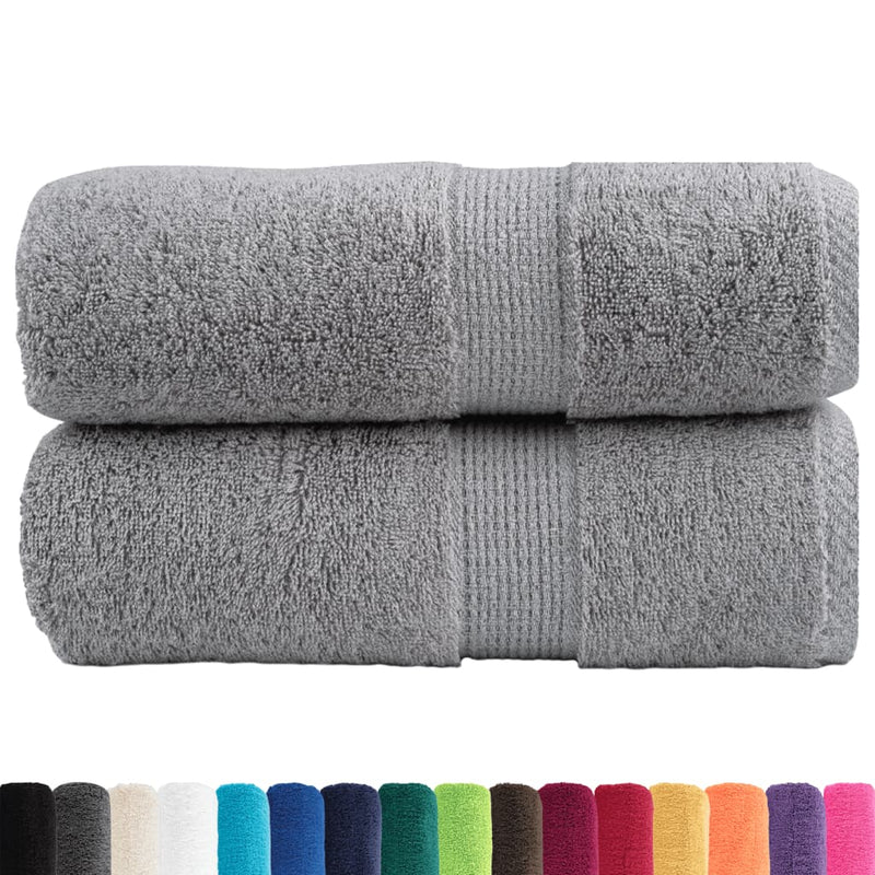 Afbeelding laden in galerijviewer, Vidaxl premium washandjes solund 2 stuks grijs 30x30cm 600 g m²
