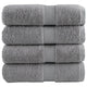 Vidaxl premium washandjes solund 4 stuks grijs 30x30cm 600 g m²