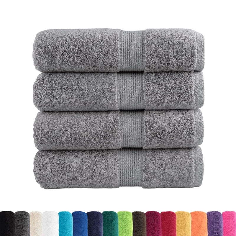 Afbeelding laden in galerijviewer, Vidaxl premium washandjes solund 4 stuks grijs 30x30cm 600 g m²
