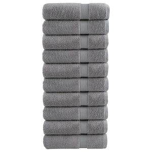 Vidaxl badhanddoeken solund 10 st 600 g m² 100x150 cm grijs