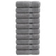 Vidaxl badhanddoeken solund 10 st 600 g m² 100x150 cm grijs