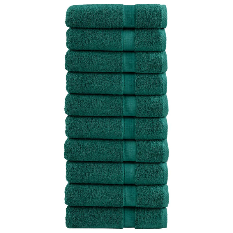 Afbeelding laden in galerijviewer, Vidaxl handdoeken solund 10 st 600 g m² 50x100 cm groen
