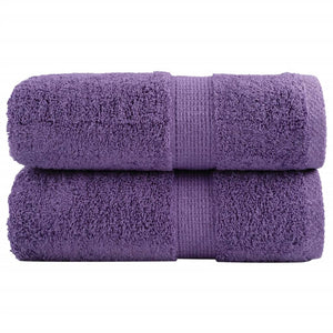 Vidaxl premium washandjes solund 2 st paars 30x30 cm 600 g m2