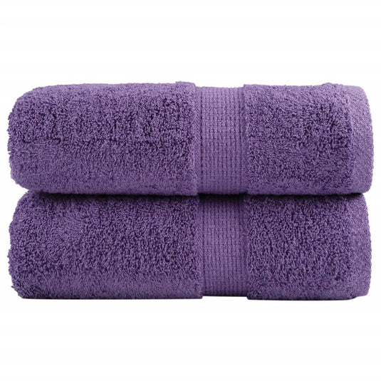 Vidaxl premium washandjes solund 2 st paars 30x30 cm 600 g m2