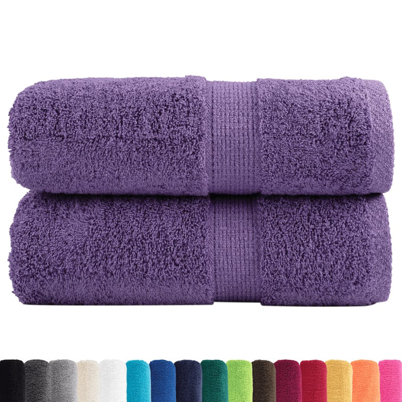 Afbeelding laden in galerijviewer, Vidaxl premium washandjes solund 2 st paars 30x30 cm 600 g m2
