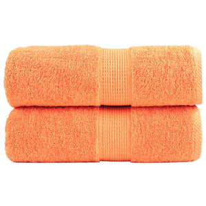 Vidaxl premium washandjes solund 2 stuks oranje 30x30 cm 600 g m2