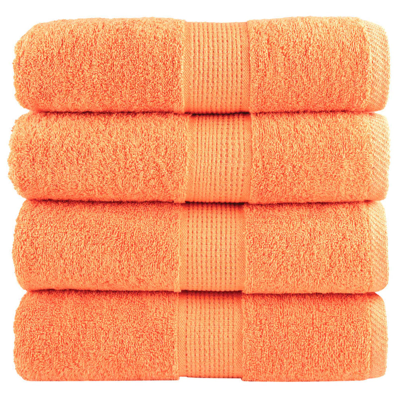 Afbeelding laden in galerijviewer, Vidaxl premium washandjes solund 4 stuks oranje 30x30 cm 600 g m2

