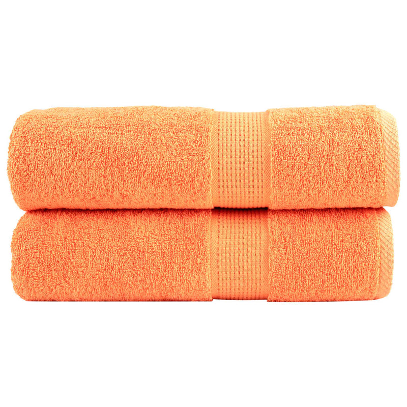 Afbeelding laden in galerijviewer, Vidaxl badhanddoeken solund 2 st 600 g m² 70x140 cm oranje
