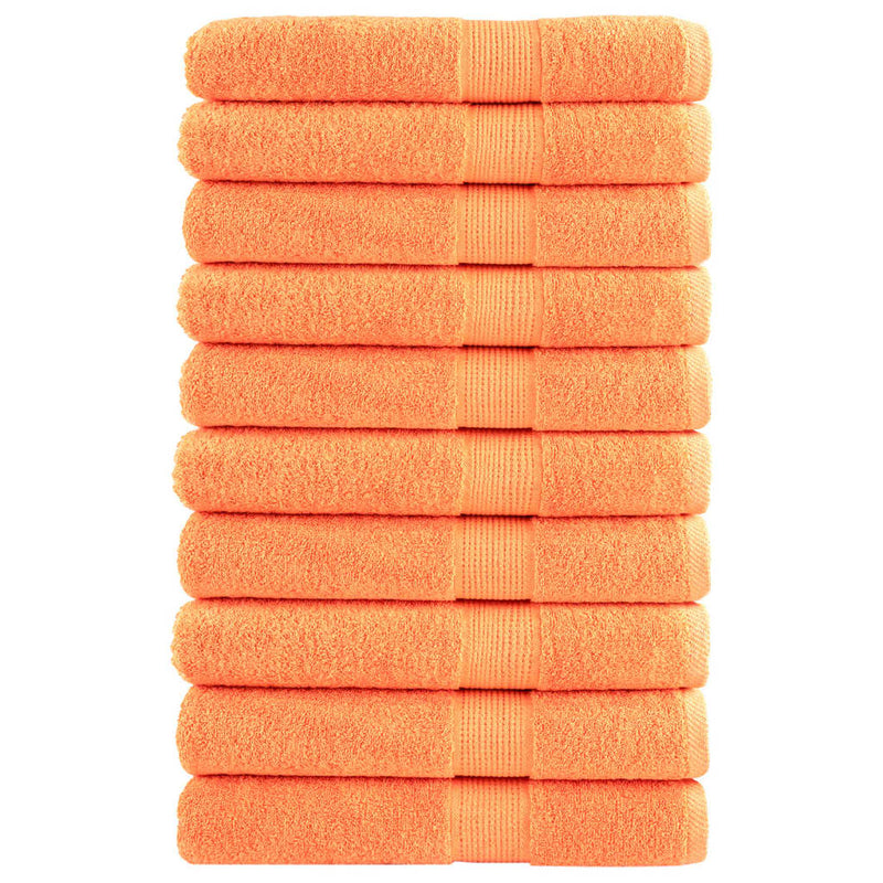Afbeelding laden in galerijviewer, Vidaxl handdoeken solund 10 st 600 g m² 100x200 cm oranje
