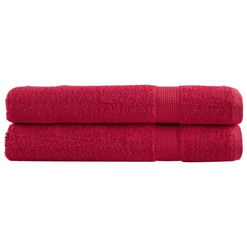 Afbeelding laden in galerijviewer, Vidaxl saunadoeken solund 2 st 600 g m² 80x200 cm rood
