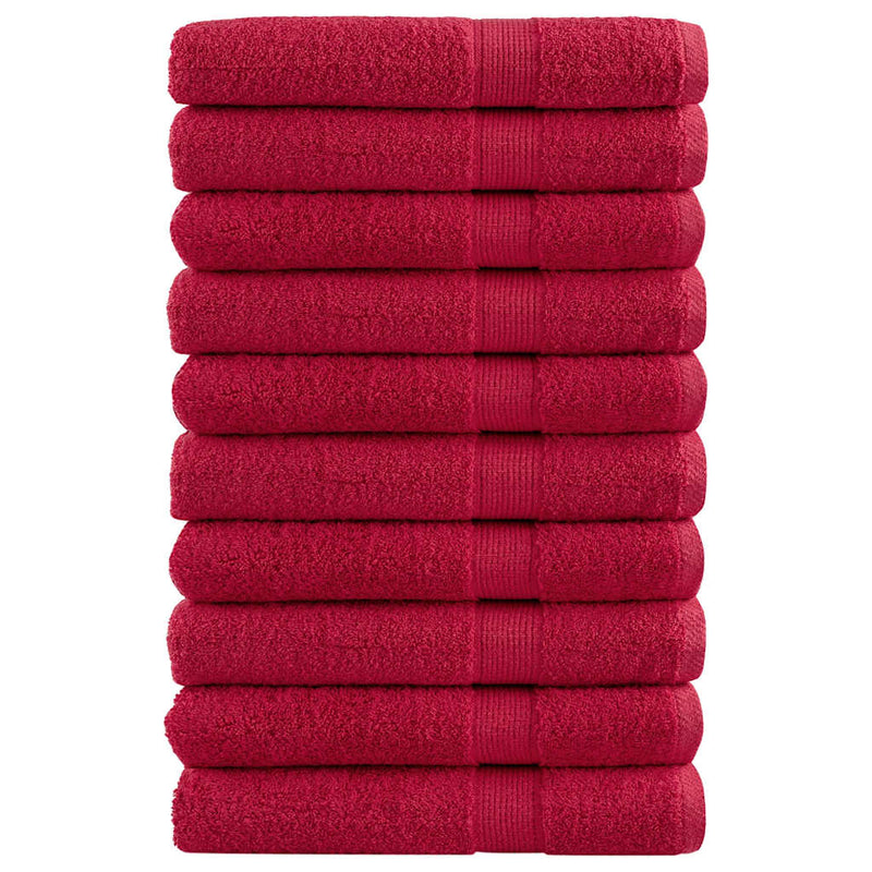 Afbeelding laden in galerijviewer, Vidaxl saunadoeken solund 10 st 600 g m² 80x200 cm rood
