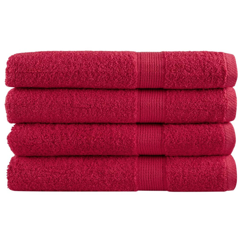 Afbeelding laden in galerijviewer, Vidaxl handdoeken solund 4 st 600 g m² 100x200 cm rood
