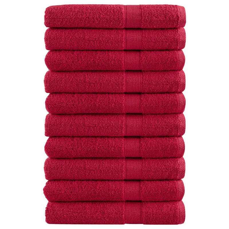 Afbeelding laden in galerijviewer, Vidaxl handdoeken solund 10 st 600 g m² 100x200 cm rood
