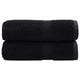 Vidaxl premium washandjes solund 2 st zwart 30x30 cm 600 g m2