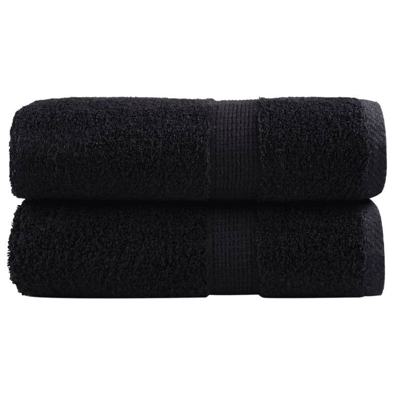 Afbeelding laden in galerijviewer, Vidaxl premium washandjes solund 2 st zwart 30x30 cm 600 g m2
