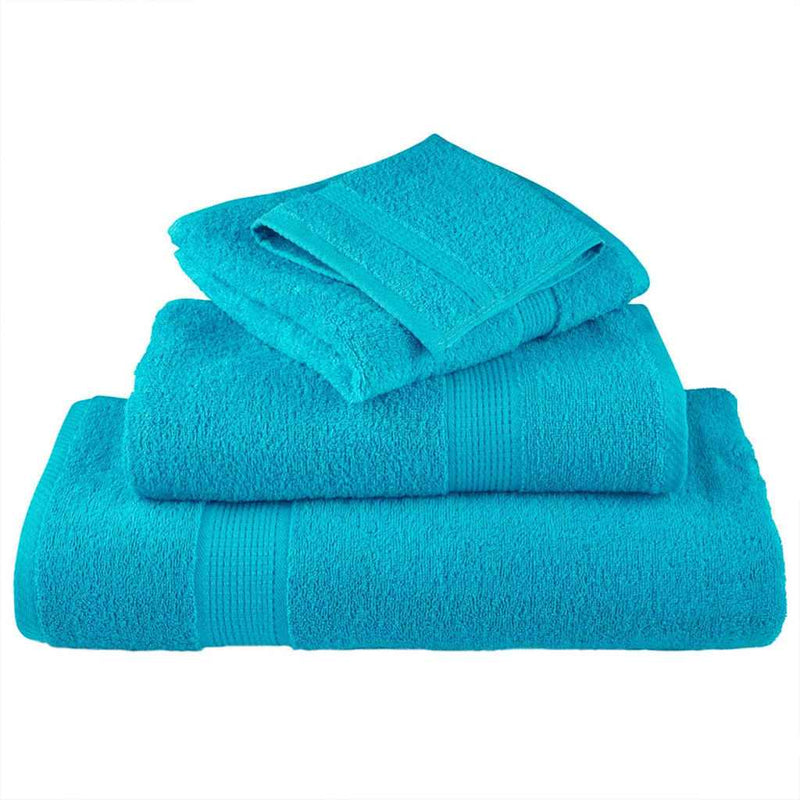 Afbeelding laden in galerijviewer, Vidaxl gastendoek solund 4 st turquoise 15 x 21 cm 550 gsm
