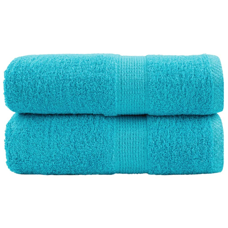 Afbeelding laden in galerijviewer, Vidaxl premium washandjes solund 2 st turquoise 30x30 cm 600 g m2
