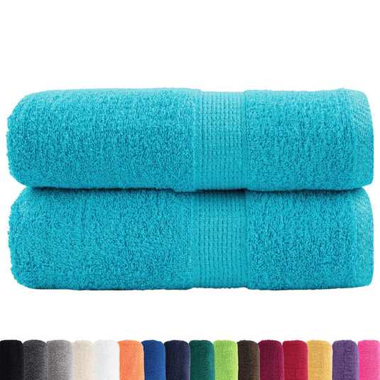 Vidaxl premium washandjes solund 2 st turquoise 30x30 cm 600 g m2