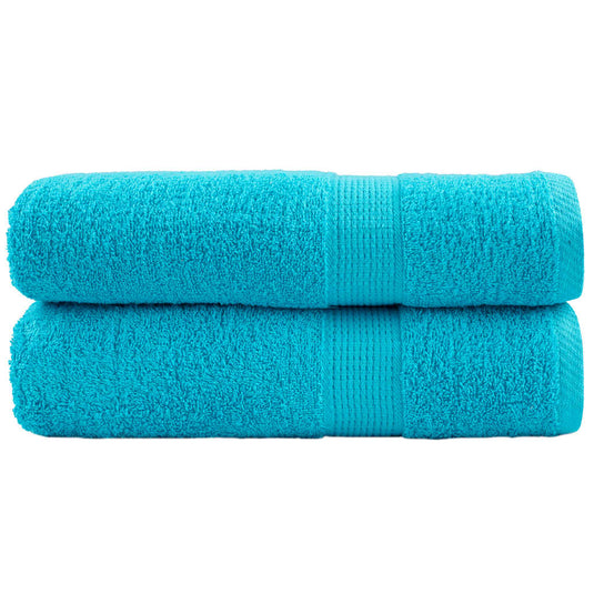 Vidaxl handdoeken solund 2 st 600 g m² 50x100 cm turquoise