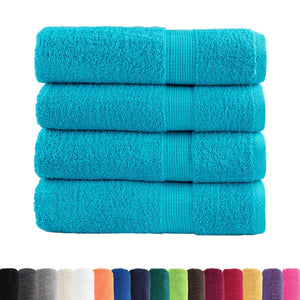 Vidaxl handdoeken solund 4 st 600 g m² 50x100 cm turquoise