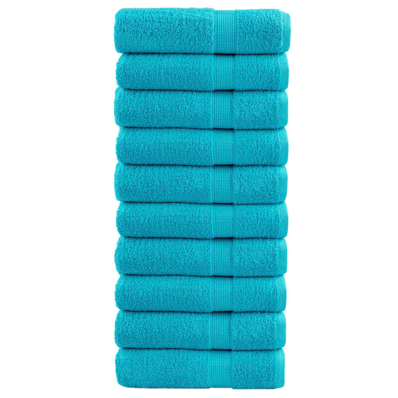 Afbeelding laden in galerijviewer, Vidaxl handdoeken solund 10 st 600 g m² 50x100 cm turquoise
