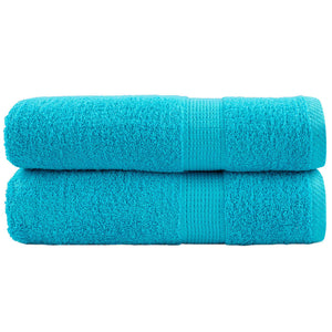 Vidaxl badhanddoeken solund 2 st 600 g m² 70x140 cm turquoise