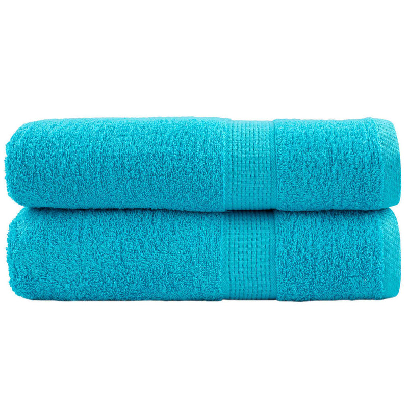 Afbeelding laden in galerijviewer, Vidaxl badhanddoeken solund 2 st 600 g m² 70x140 cm turquoise
