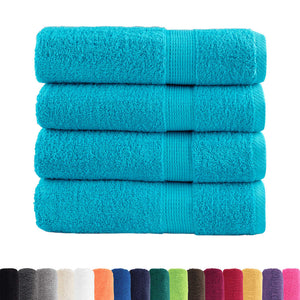 Vidaxl badhanddoeken solund 4 st 600 g m² 70x140 cm turquoise