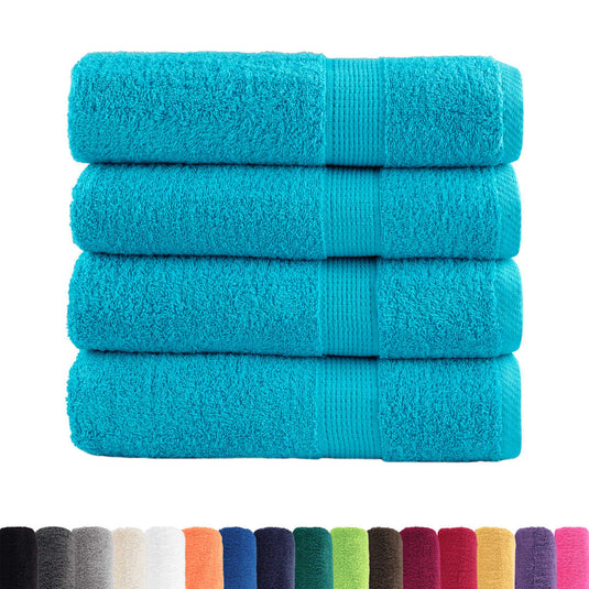 Vidaxl badhanddoeken solund 4 st 600 g m² 70x140 cm turquoise