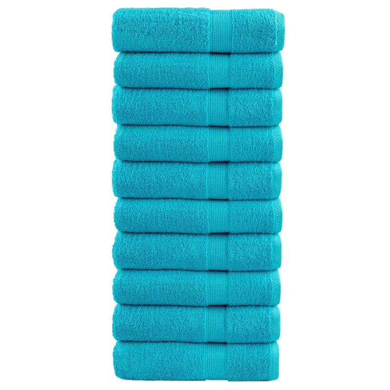 Afbeelding laden in galerijviewer, Vidaxl badhanddoeken solund 10 st 600 g m² 70x140 cm turquoise
