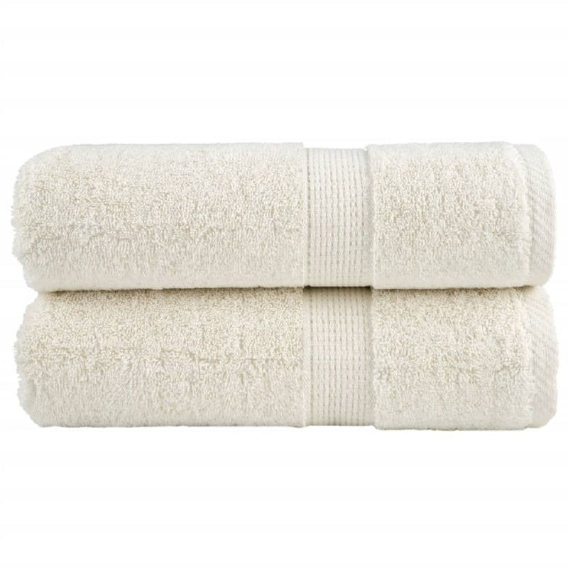 Afbeelding laden in galerijviewer, Vidaxl premium washandjes solund 2 stuks crème 30x30 cm 600 g m2
